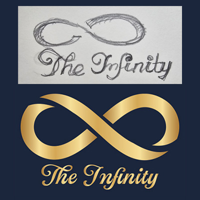 The Infinity logo design